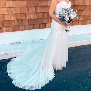 Wedding dress and veil